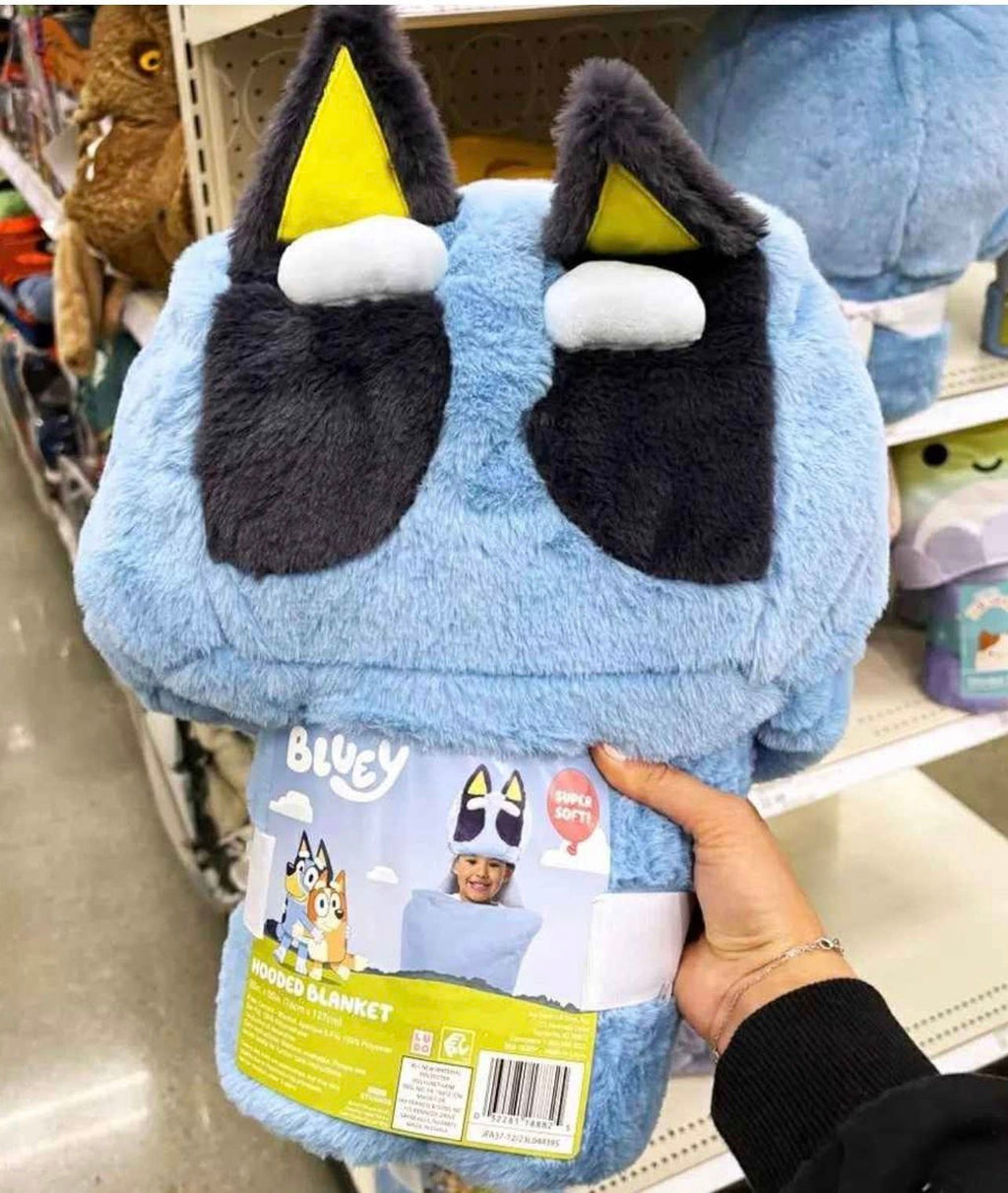 Cobija con capucha Bluey (Hooded Blanket Bluey)