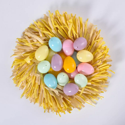 48 piezas de huevos de plastico Colores mezclados
