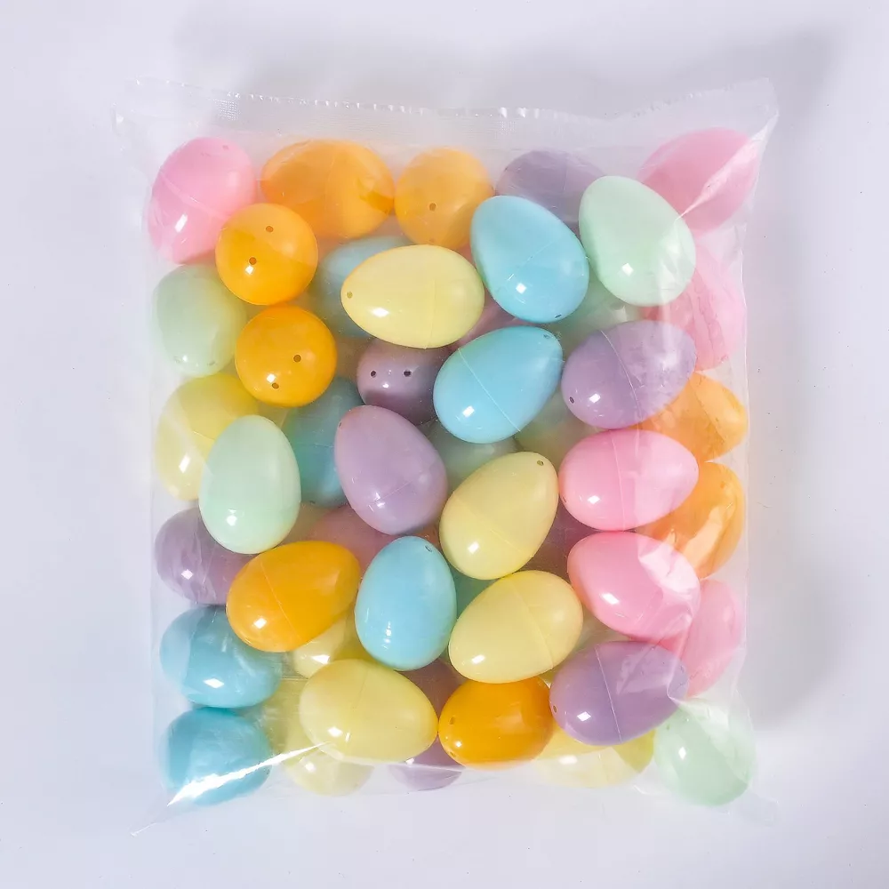48 piezas de huevos de plastico Colores mezclados